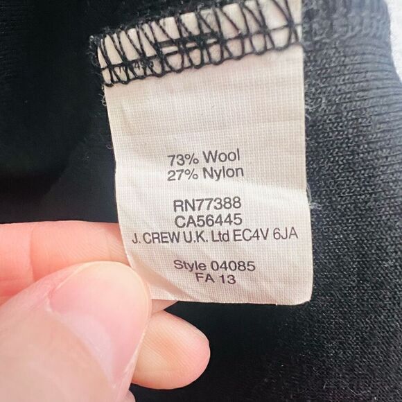 J. Crew Womens Black Wool Knee Length Short Sleeve Sheath Dress Size 4 - Picture 7 of 7